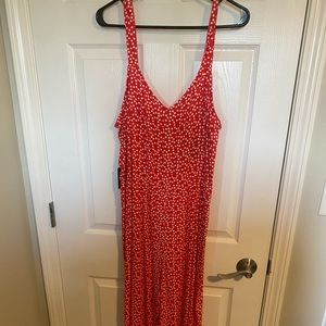 Express Red and White Jumpsuit